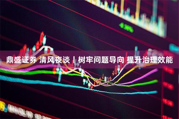 鼎盛证券 清风夜谈丨树牢问题导向 提升治理效能